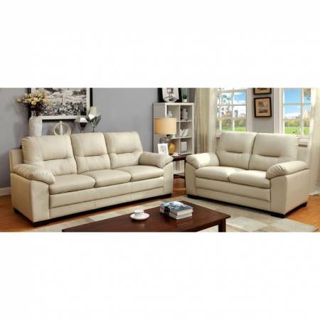 PARMA 2 Pc. Set SOFA + LOVE SEAT IN IVORY